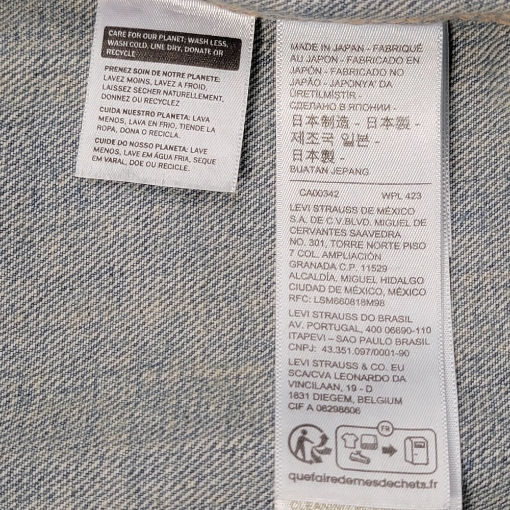 Levi’s Japanese Denim Utility Trucker Jacket Mens XXL Made In Japan A71500003 - Picture 12 of 13